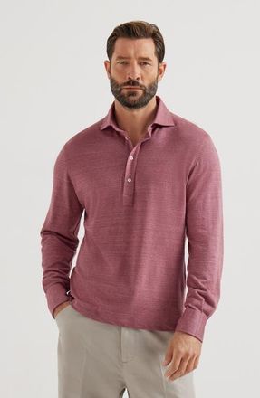 Brunello Cucinelli Jersey polo shirt in Coral at Nordstrom, Size Xxx-Large Eu
