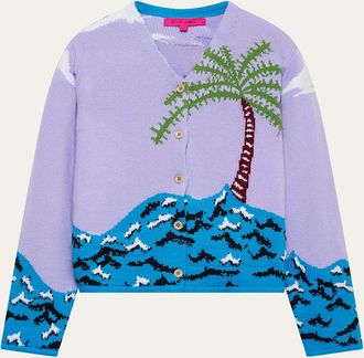 The Elder Statesman Palm Beach V-Neck Cardigan