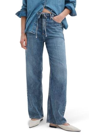 Rag & Bone Featherweight Phoebe Drawstring Wide Leg Jeans in Everglade at Nordstrom, Size X-Small