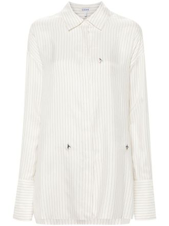 Loewe Camicia gessata x Suna Fujita - Bianco