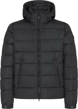 Save The Duck Mega Hooded Puffer Jacket in Black Men