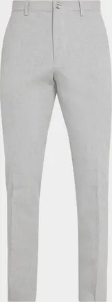 Bugatchi Men & apos;s Sharkskin Cotton Slim Flat-Front Chino Pants