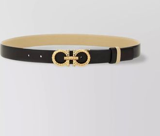 Ferragamo reversible adjustable belt gold buckle