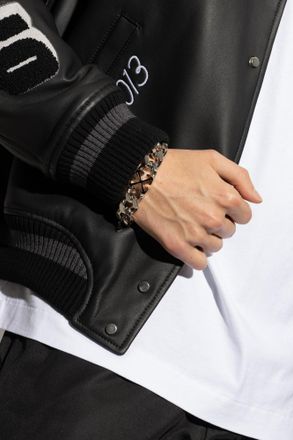 Off-white Brass Bracelet, Mens, Silver