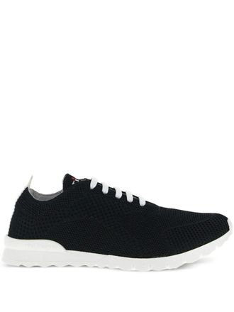 Kiton Fits knitted sneakers - men - Mesh/Fabric/Rubber - 43.5 - Black