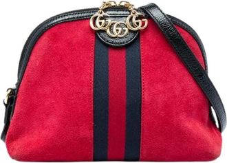 Gucci Pre-owned Vintage Crossbody Tas - Dames - Vintage Schoudertas - Rood - ONE Size - Leer - Vintage