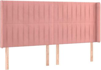 vidaXL Cabecero Con Led De Terciopelo Rosa 203x16x118/128 Cm Vidaxl