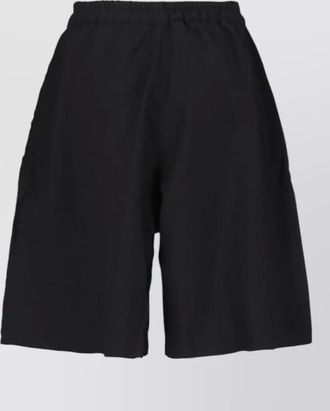 Yohji Yamamoto elastic waist shorts side stripe design