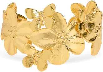 Karine Sultan Bloom Cuff Bracelet in Gold at Nordstrom