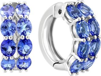 Effy Sterling Silver Tanzanite Huggie Hoop Earrings in Blue at Nordstrom Rack