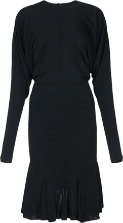 Jacquemus Black Round Neck Midi Dress