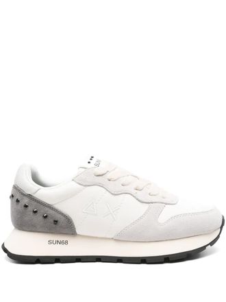 Sun 68 logo-motif sneakers - women - Leather/Fabric/Rubber - 39 - White