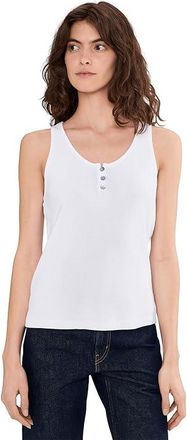 Michael Stars Brandy Henley Tank Top Womens Clothing White (US 0-12), Cotton