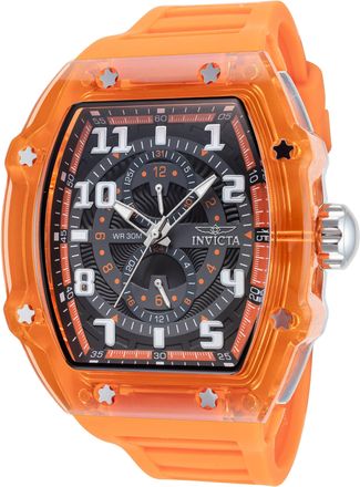 Invicta Mens Racing 48.5mm Orange Quartz Watch