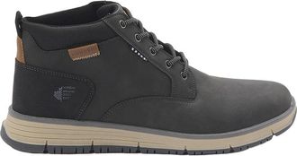 Kor&ouml;shi Mens Black Lace Up Ankle Boots, made of Polyurethane and Polyester. Modern, durable and versatile design for everyday use., Black/White, 10 UK