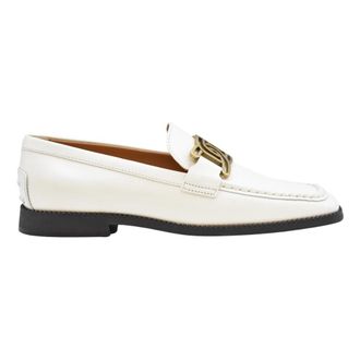 Tod's Yoghurt Mocasin Platte Rubberen Schoenen - Dames - Loafers - Wit - 39 EU - Schoenen