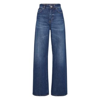 Philipp Plein Skater Fit Jeans - Dames - Loose Fit Jeans - Blauw - W30 - Katoen - Jeans