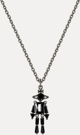 Vivienne Westwood Man. Issa Pendant Necklace Gunmetal Cubic Zirconia Men