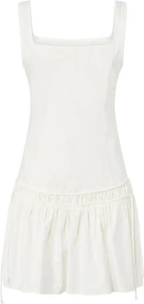 Pinko Enna Abito Popeline - Dames - Korte kleedjes - Wit - M - Kleedjes