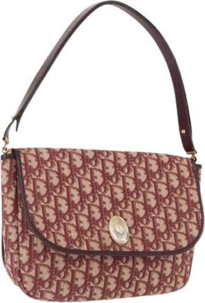 Dior Pre-owned Shoulder Bags, female, Red, Size: ONE SIZE Pre-owned Trotter Canvas Shoulder Bag
