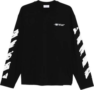 Off-white Airport Tape long-sleeved T-shirt - Black