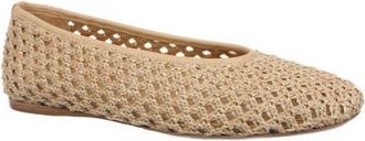Nordstrom Maddox Raffia Flat in Beige Natural Raffia at Nordstrom, Size 6.5
