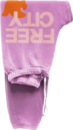 Freecity large graphic-print sweatpants - women - Cotton - M - Pink