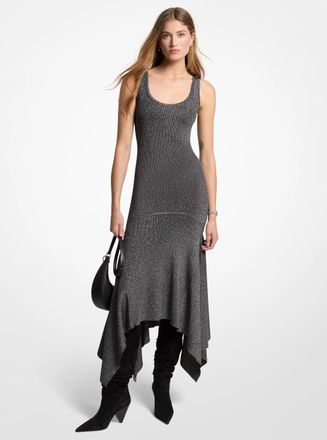 Michael Kors Metallic Knit Asymmetric Dress
