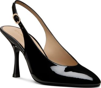 Stuart Weitzman Madison Slingback Pump 85 in Black at Nordstrom, Size 7.5
