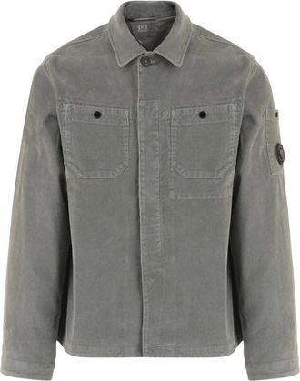 C.P. Company C.p. Company, Jassen, Heren, Grijs, M, Katoen, Stretch Corduroy Shirt