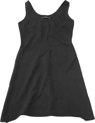 Helmut Lang Scoop-Neck Tank Dress in Black Viscose