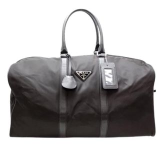 Prada Vintage, unisex, Zwart, ONE Size, Leer, Pre-owned Boston Bag