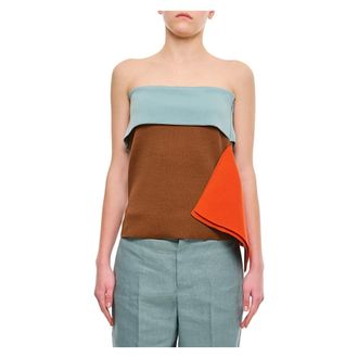 Fendi Sleeveless Tops, female, Multicolor, XS, Strapless Top