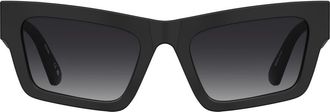 Moschino 53mm Rectangular Sunglasses in Black at Nordstrom Rack