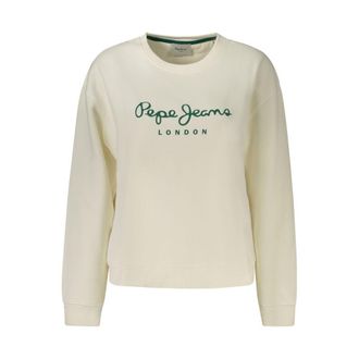 Pepe Jeans London White Cotton Blend Womens Sweatshirt