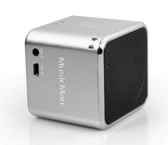 Technaxx Musicman Bt-x2 Mini Altavoz Bluetooth Con Transmisi&oacute;n Inal&aacute;mbrica De Audio Plata