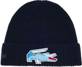 Lacoste Holiday beanie hat - unisex - Wool - One Size - Blue