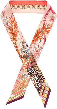 Ferragamo Felini Print Silk Scarf