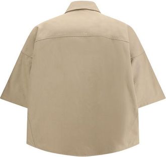 Brunello Cucinelli Womens Beige Cotton Shortsleeve Shirt