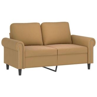 vidaXL Sof&aacute; De 2 Plazas Terciopelo Marr&oacute;n 120 Cm Vidaxl