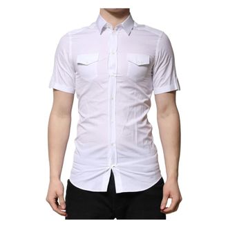 Dolce & Gabbana Heren, Overhemden, Wit, Maat: XS Katoen