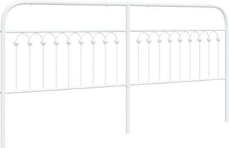 vidaXL Cabecero De Metal Blanco 200 Cm Vidaxl