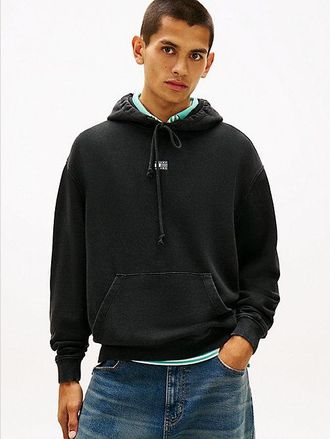 Tommy Hilfiger Overdyed Back Flag Badge Relaxed Hoody