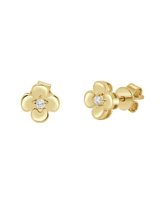 Sabrina Designs 14K 0.04 Ct. Tw. Diamond Flower Stud Earring