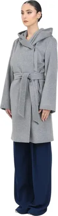 Max Mara Newmang Coat - female - Max Mara Studio - Belted Coats - Gray - 3XS - Coats