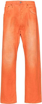 Acne Studios low-rise straight-leg jeans - men - Cotton - 32/32 - Orange