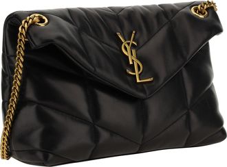 Saint Laurent Womens Puffer Toy Shoulder Bag Nero Lamb