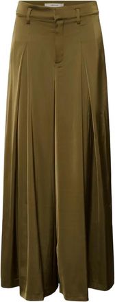 Gestuz Cerina Flared Broeken - Dames - Wijde Broeken - Groen - XS - Broeken