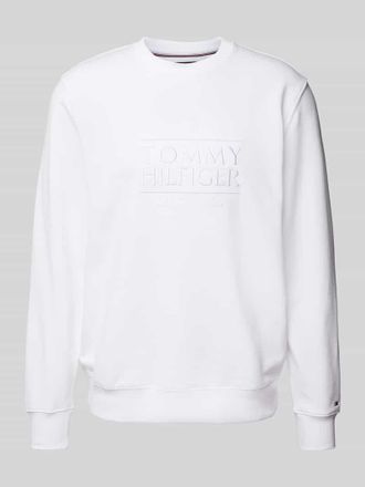 Tommy Hilfiger Regular Fit Sweatshirt aus reiner Baumwolle in Weiss, Größe XXL