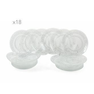 Villa D'Este Home Tivoli Juego de vajilla Imperial de 18 piezas, multicolor